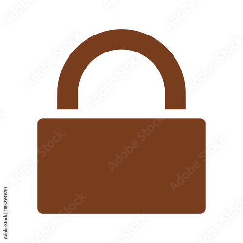 Open Brown Padlock Icon