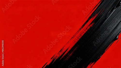 Red Background with Black Brush Stroke