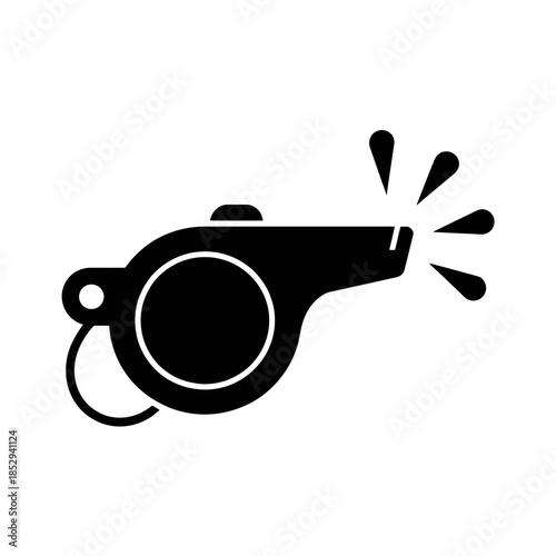 Whistle Blowing Icon with Sound Waves Vector Silhouette

whistle, blow, referee, coach, sports, signal, alert, warning, attention, loud, sound, waves, noise, call, game, football, soccer, basketball, 