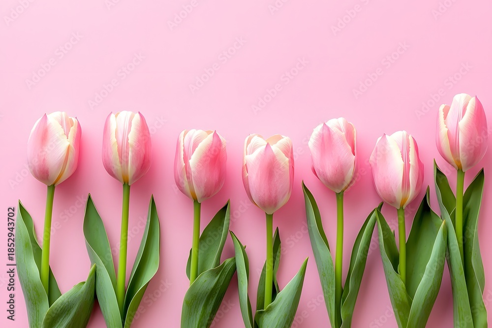 Fototapeta premium Elegant spring tulips pastel high resolution picture