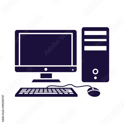 Desktop Computer Monitor Keyboard and Mouse