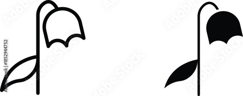 wilted  icon vector graphic illustration  with white background flat hand made icon fill icon .