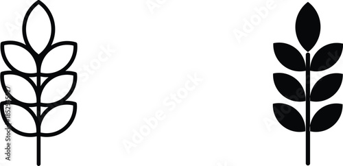 wheat  icon vector graphic illustration  with white background flat hand made icon fill icon .