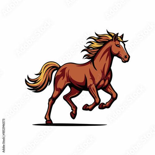 racehorse vector illustration on white background