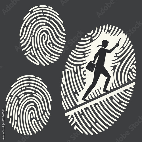Investigator traversing fingerprints