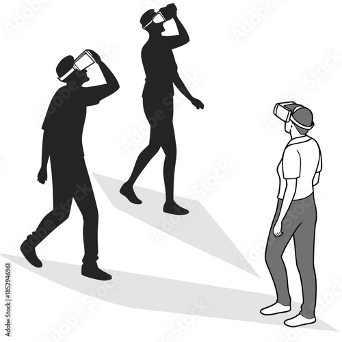 People engaging in virtual reality