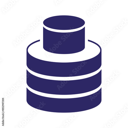 Three tier cake icon simple design