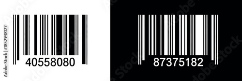 Realistic Barcode Vector. Product Code Lines and Price Details for Retail Graphics and Inventory Systems