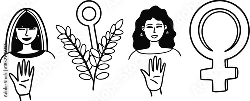 Women's day empowerment and rights illustration