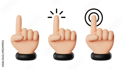 Three cartoon hands are shown pointing in different directions illustrating concepts of choice and selection