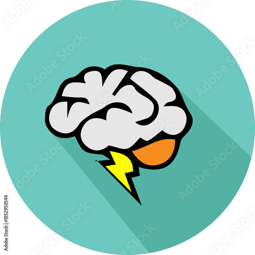human head with brain