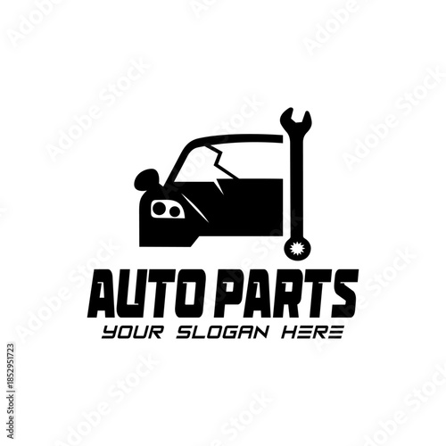 This automotive logo features car parts and equipment.