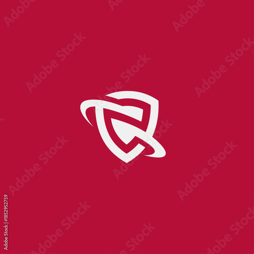 Shield logo icon flat vector design