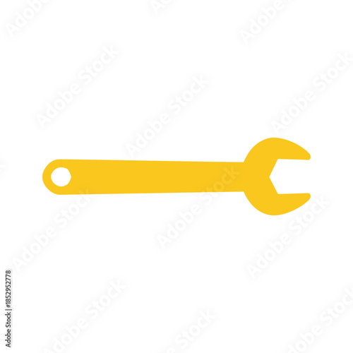Simple yellow spanner icon