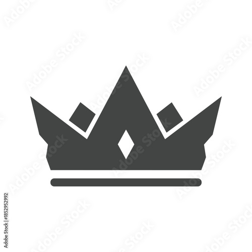 Simple black crown icon on white background