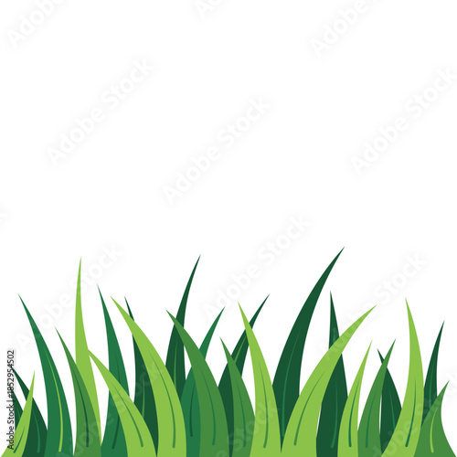 Lush green grass isolated on transparent background for nature and outdoor themes