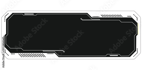 Digital Interface Frame: A modern digital frame interface, featuring a clean design and futuristic elements, ideal for showcasing information or enhancing technological visuals.