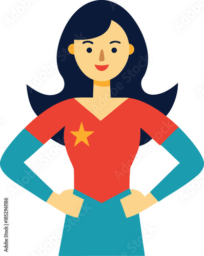 Empowered woman illustration for women's day