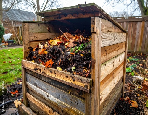 Composting Organic Waste in Backyard Compost Bin