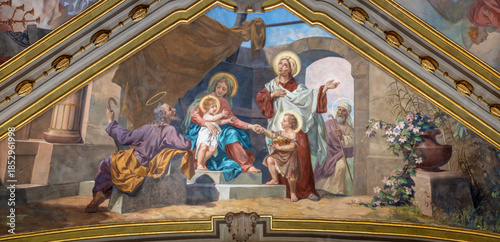 Fotografia Voghera - The freso of Holy Family and St