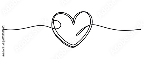 Heart Sketch Doodle with Hand Drawn Tangled Thin Line, Scribble Heart Vector Isolated on White for Wedding, Valentine Day, Birthday and Charity Design