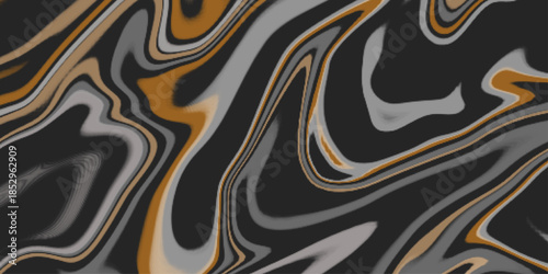 Abstract digital art piece featuring swirling orange and red colors against a black background. Modern wave illustration. Col Marble texture background,can be used for background or wallpaper .