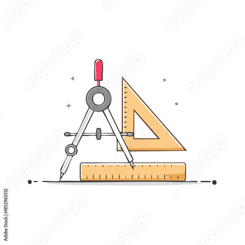 Geometric Tools with Compass and Rulers for Engineering and Design Work