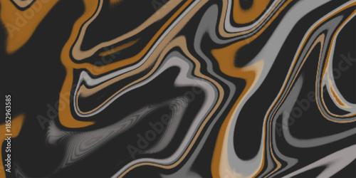 Abstract digital art piece featuring swirling orange and red colors against a black background. Modern wave illustration. Col Marble texture background,can be used for background or wallpaper .