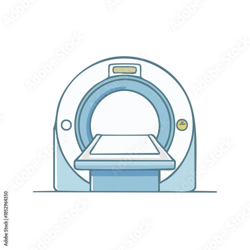 CT Scanner Machine Illustration for Medical Imaging and Diagnosis