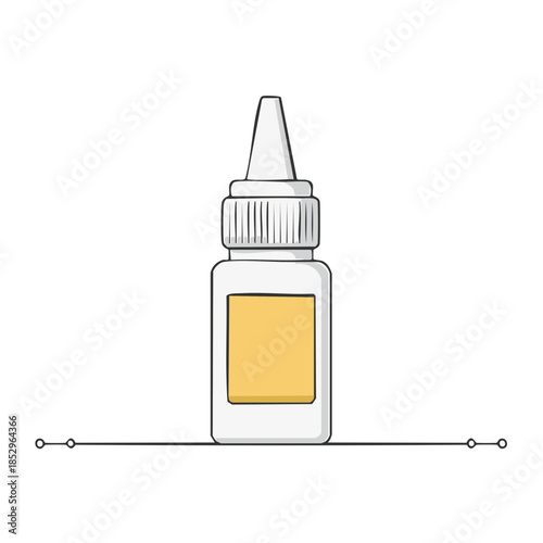 Small bottle of medical drops medicine medication pharmaceutical liquid eye ear nose first aid container