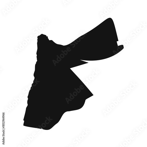 Black and White Jordan Simple Map