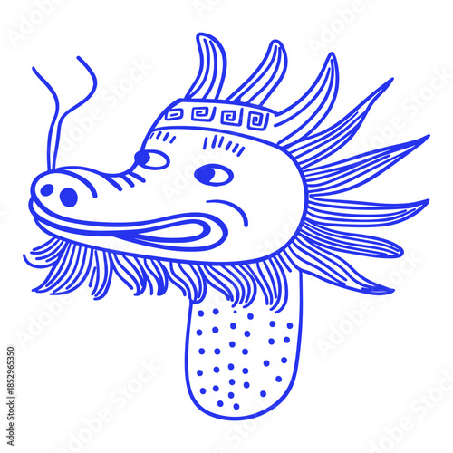 Lunar New Year Chinese Dragon Head