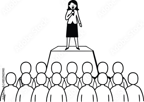 Woman giving empowerment speech