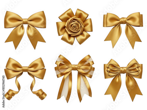 Wallpaper Mural Collection of elegant golden ribbons Torontodigital.ca