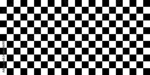 Black and white checkered pattern, Checkerboard seamless pattern