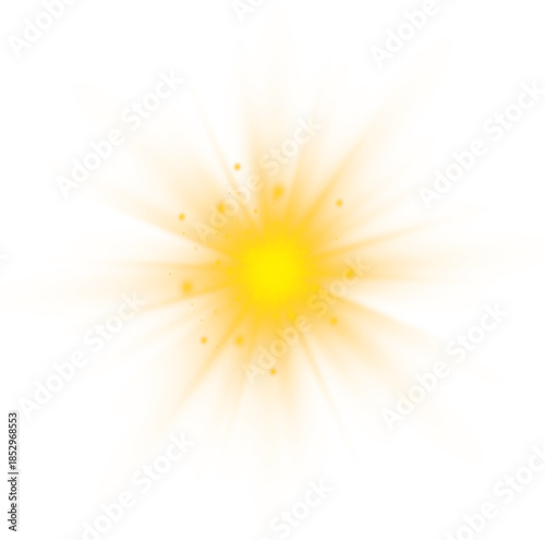 White flare beam with glowing stars and shimmer dust. Light burst looks magical and clean. Perfect for abstract, fantasy, or holiday designs.