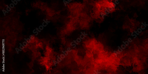 Dark red powder explosion cloud on black background. Abstract red and black grunge texture smoke. smoke fog misty texture overlay on dark black. paranormal red mystic smoke, clouds for movie.
