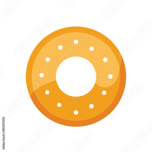 National bagel day on 15th january with delicious bagel vector icon