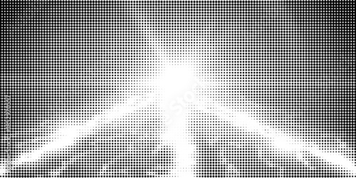 Halftone dots lightning explosion pop art comic background. Vector Illustration
