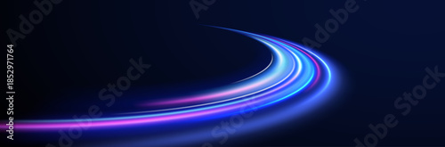 Neon rays vector abstract background png. Futuristic technological style. Abstract background with speed lines. Vector illustration. Futuristic. The light lines of the road are blue png See Less
