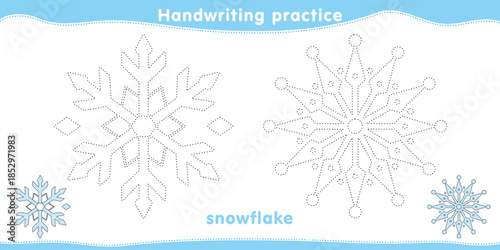 Activity book - Snowflake - Handwriting practice