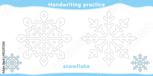 Activity book - Snowflake - Handwriting practice