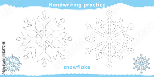 Activity book - Snowflake - Handwriting practice