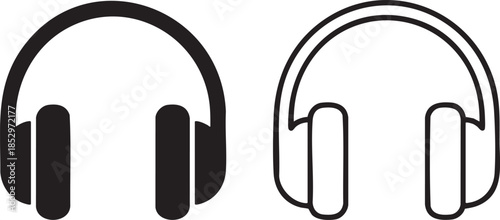 headphone icon, symbol, logo illustration, music symbol, icon vector, headphones design