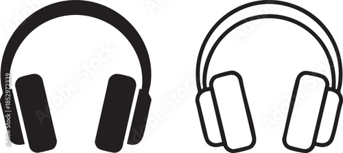 headphone icon, symbol, logo illustration, music symbol, icon vector, headphones design