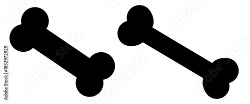 Dog bone icon isolated on white background. Simple bone art illustration.