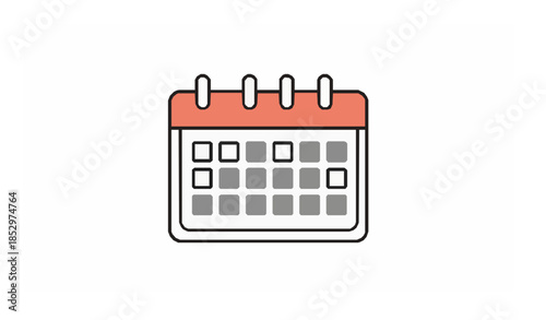 Calendar silhouette icon vector isolated on white background