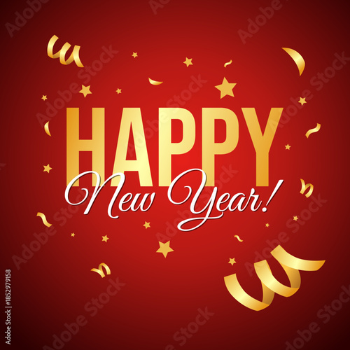 New year celebration banner template design vector