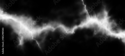 Halftone dots lightning explosion pop art comic background. Vector Illustration
