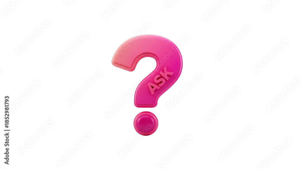 Naklejka premium Ask question mark 3d render